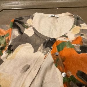 Cardigan printed sweater